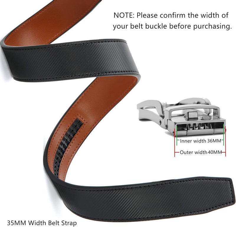 CHAOREN 40mm Ratchet Belt Buckle Only for 1 3/8 Slide Belt Strap, Automatic Click Buckle Adjustable - Image 3